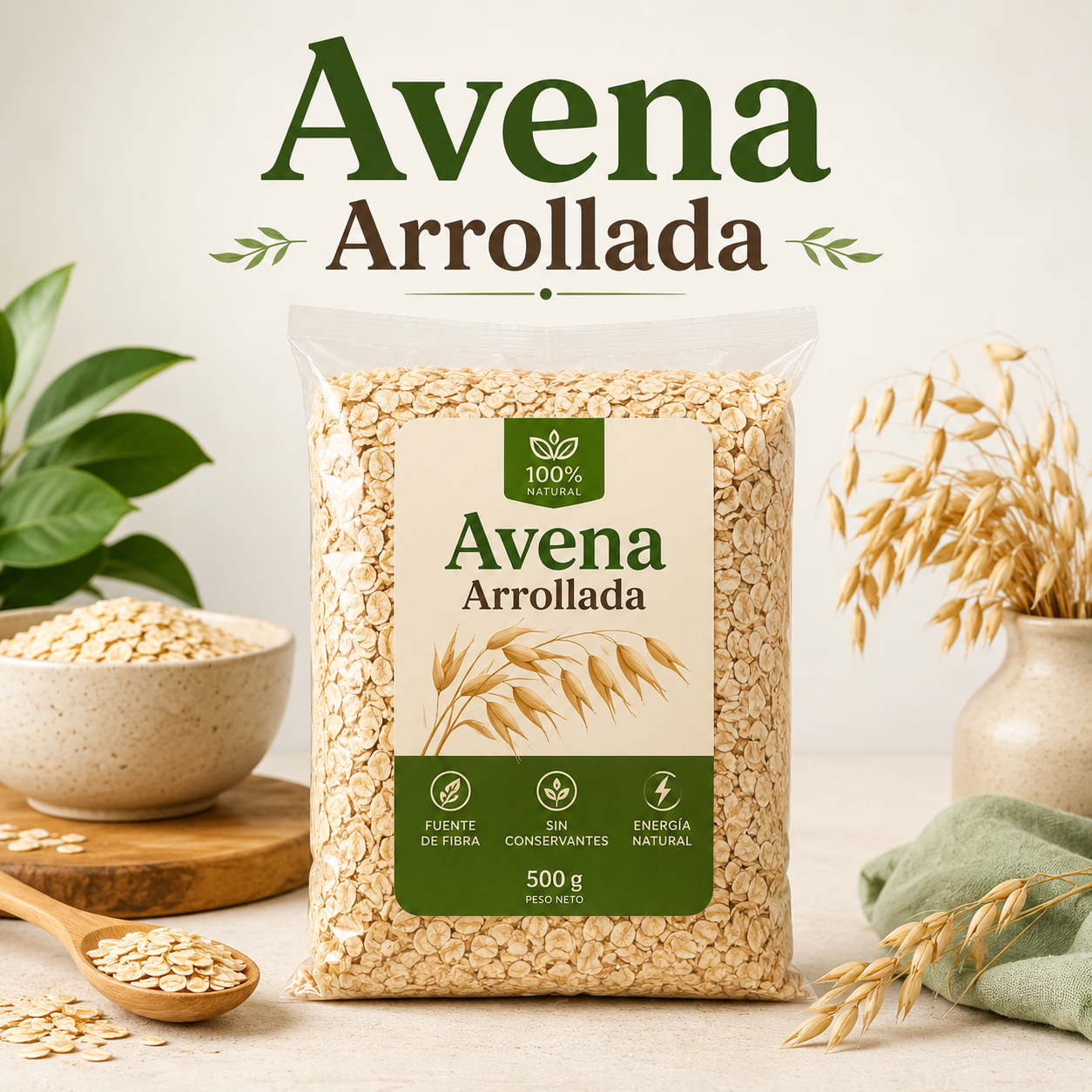 Avena arrollada (Avena sativa)