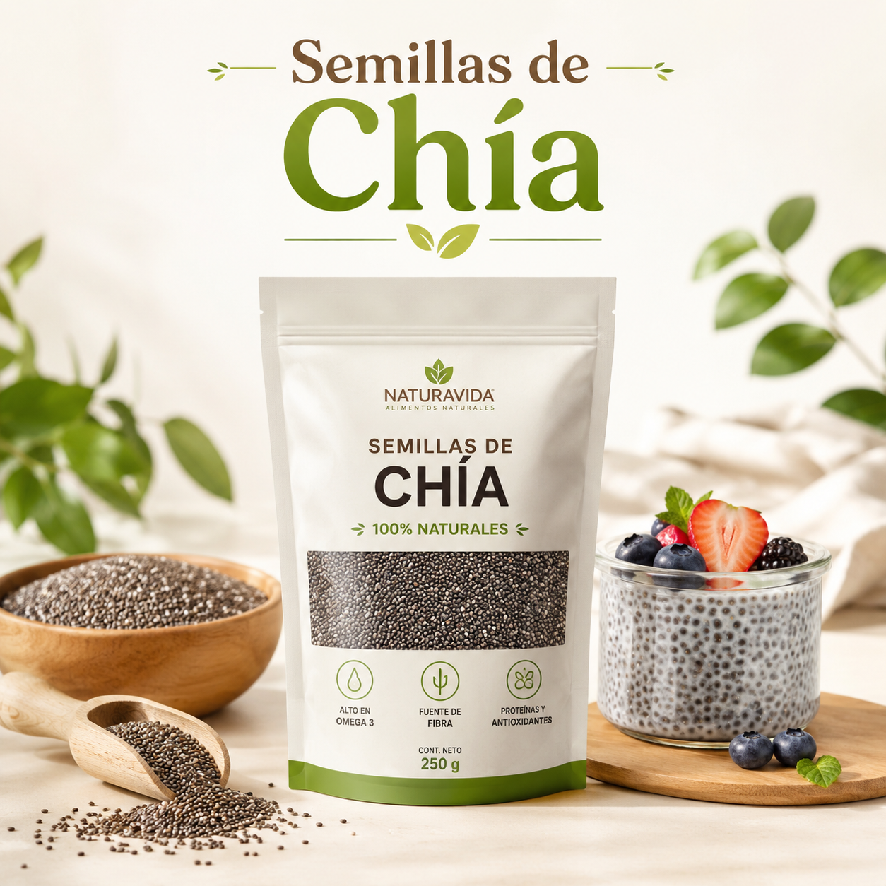 Semillas de chía (Salvia hispanica)