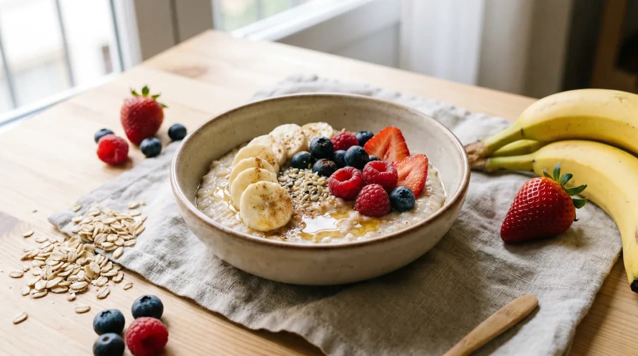 Porridge de avena arrollada