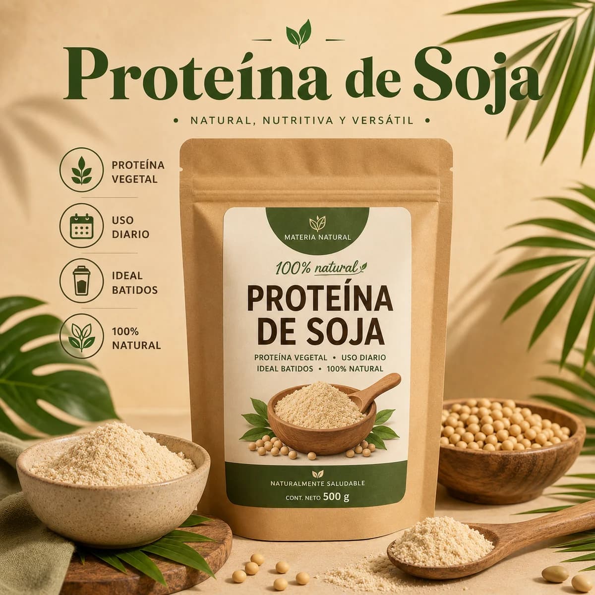 Proteína de soja aislada (Glycine max)