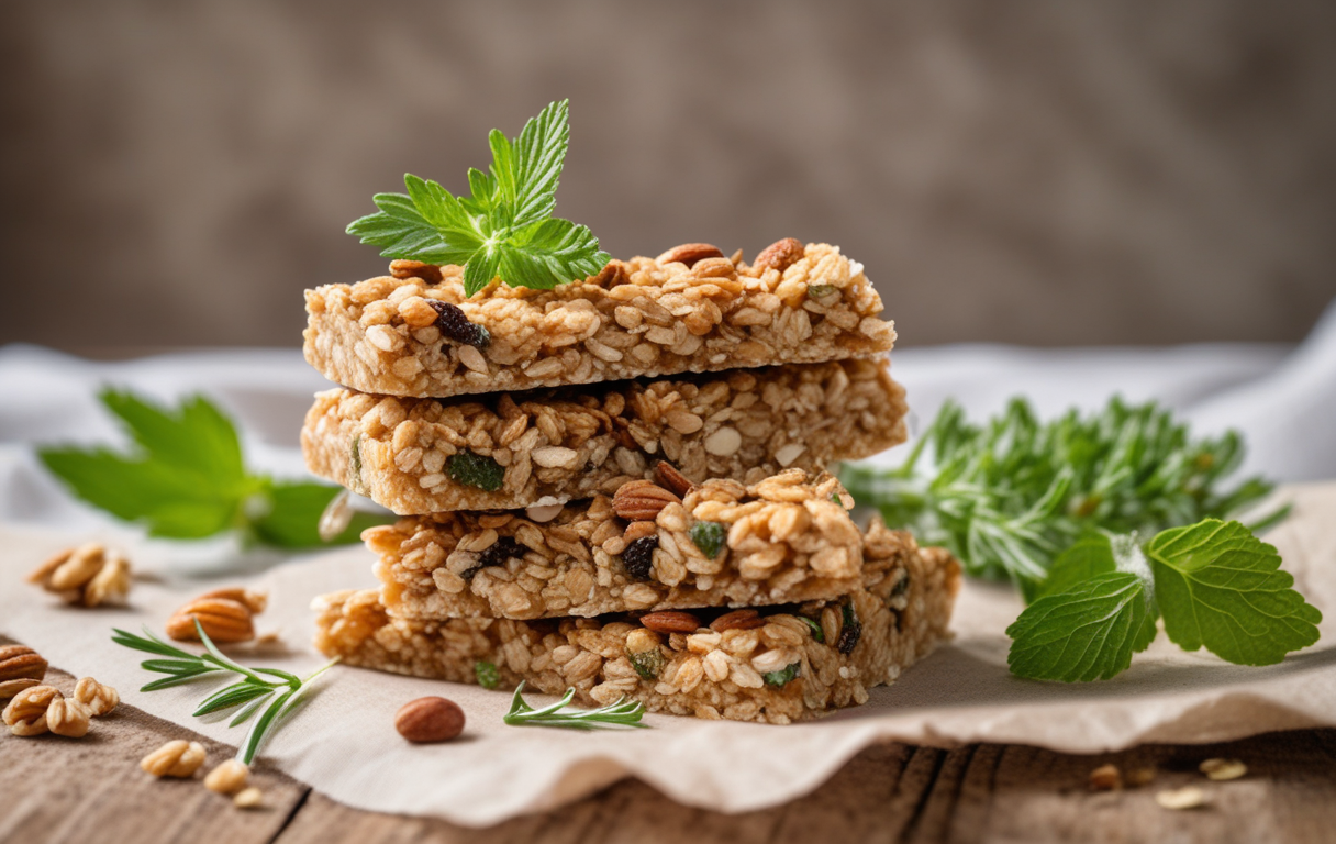 Barras de cereal con almendras