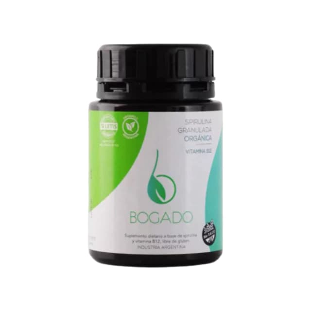 Spirulina granulada orgánica con B12 de 50 gramos Bogado