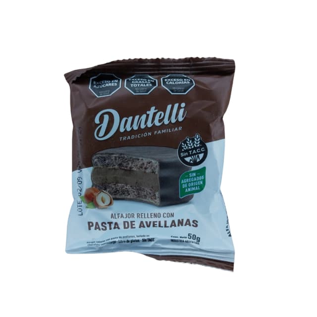 Alfajor dantelli avellana