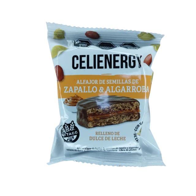 Alfajor celienergy de algarroba y zapallo