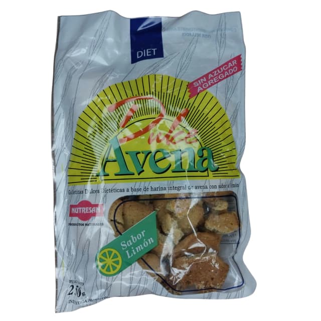 Galletitas de avena sabor limon sin azúcar Nutresan