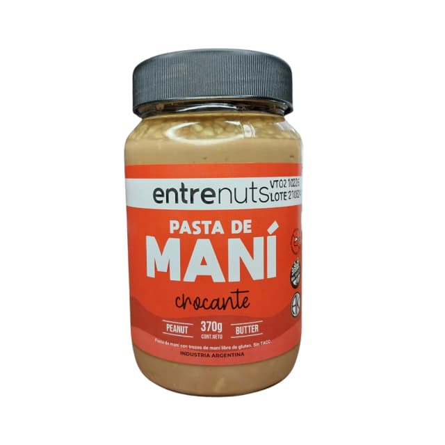 pasta de mani entre nuts crocante x370gr