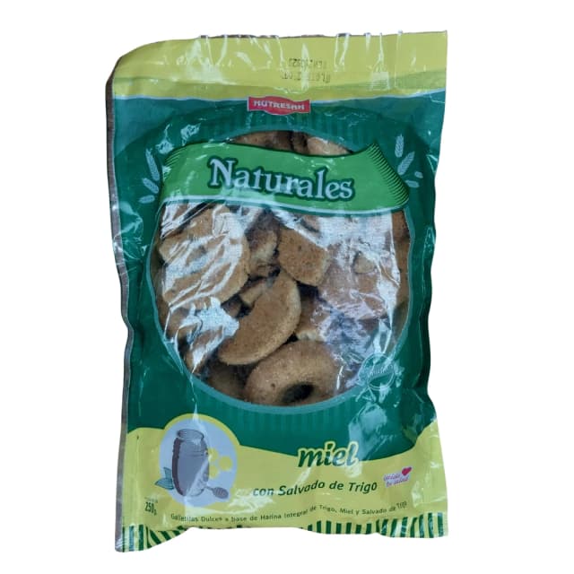 Galletitas integrales sabor miel con salvado de trigo Nutresan