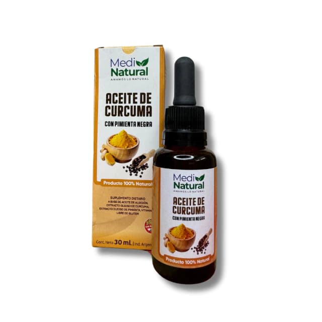 Aceite de cúrcuma + pimienta negra Medinatural