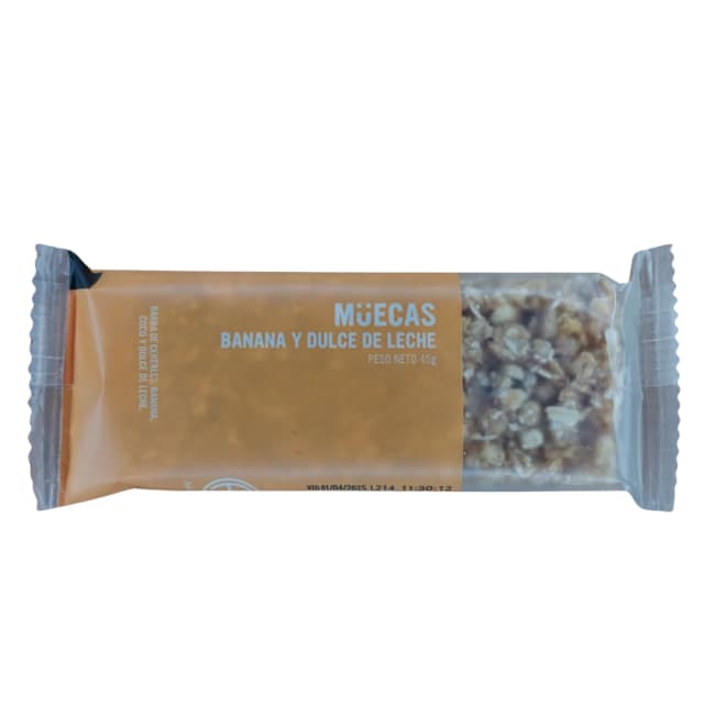 Barrita de banana y dulce de leche Mueca