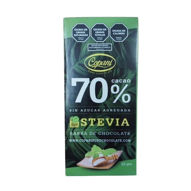 Barra de chocolate Copani al 70% cacao sin azúcar