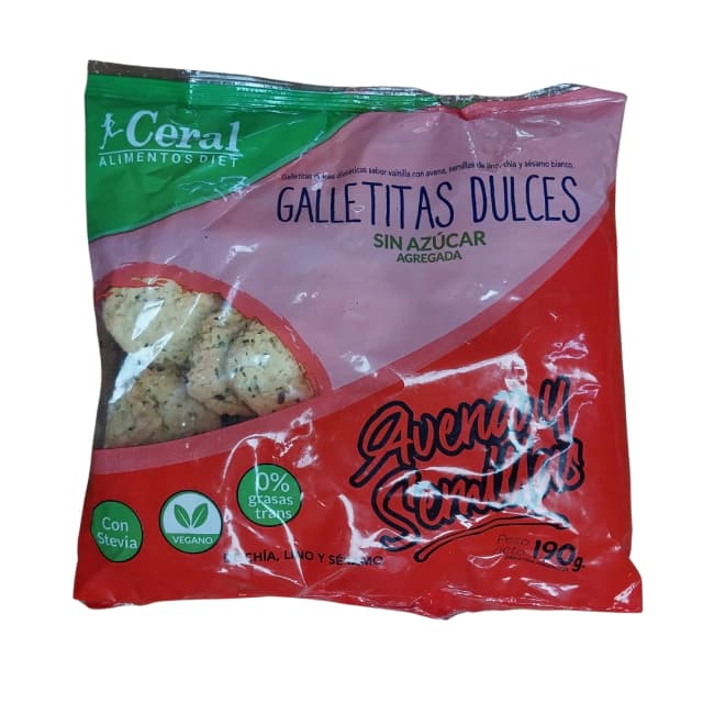 ceral galletita sin azucar semillas