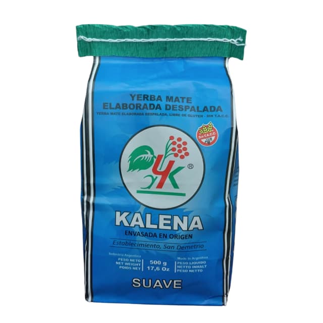 yerba mate elaborada despalada, suave , kalena