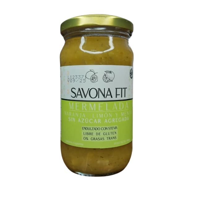 Mermelada de naranja, menta, y limon savona x400gr