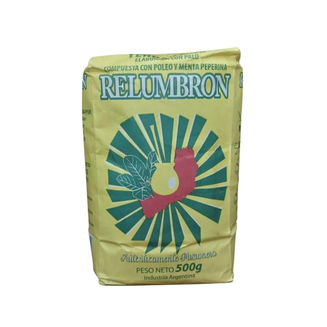 yerba mate con poleo y menta peperina, relumbron
