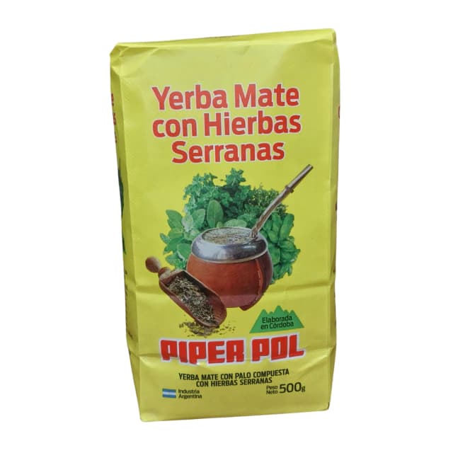yerba mate con hierbas serranas , piper pol