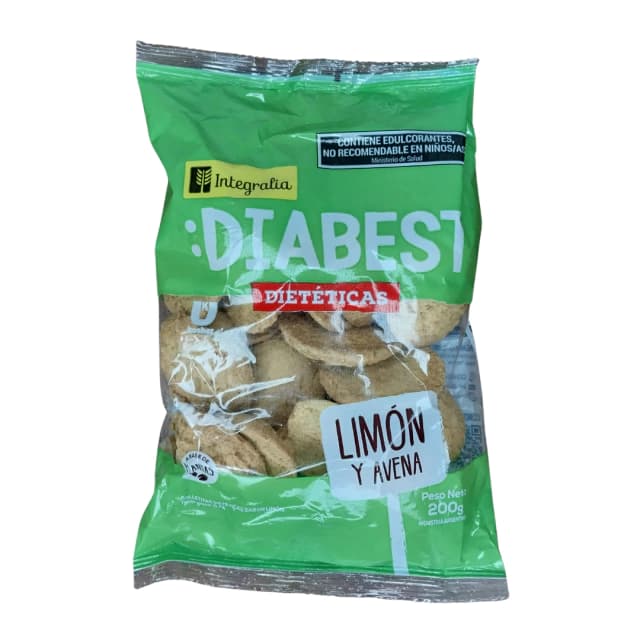 Diabest galletitas de limon y avena sin azucar