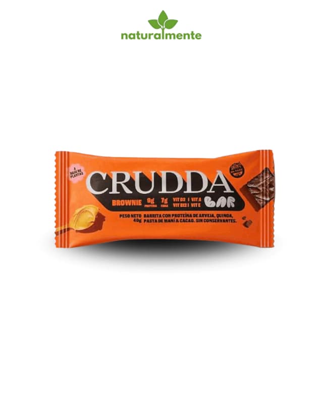 Barrita proteica brownie, crudda