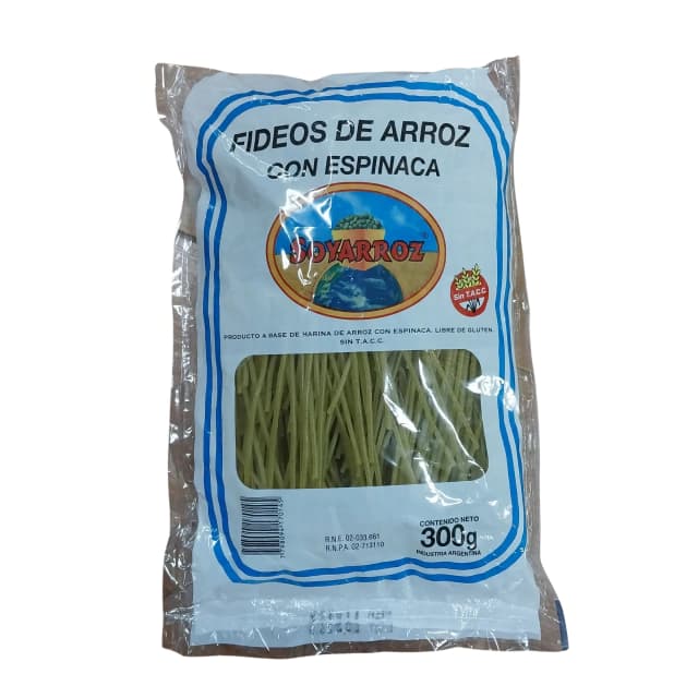 Fideos de espinaca Soyarroz