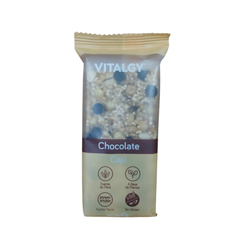 Barritas de chocolate y cajú Vitalgy Libre de gluten