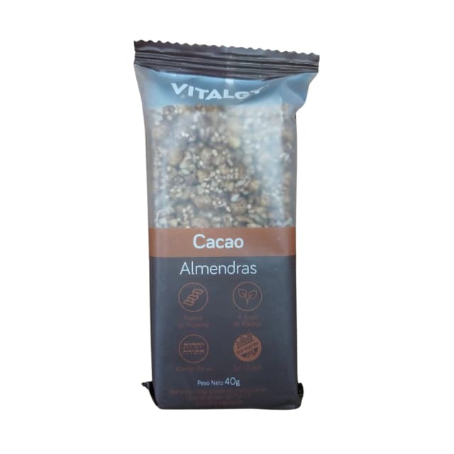 Barrita de cacao y almendra Vitalgy Libre de gluten