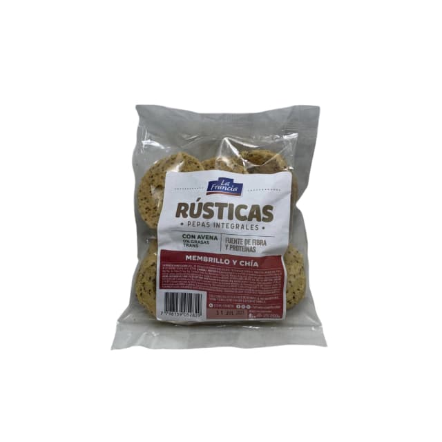 Pepas rústicas Integrales rellenas de membrillo La francia x250 gr