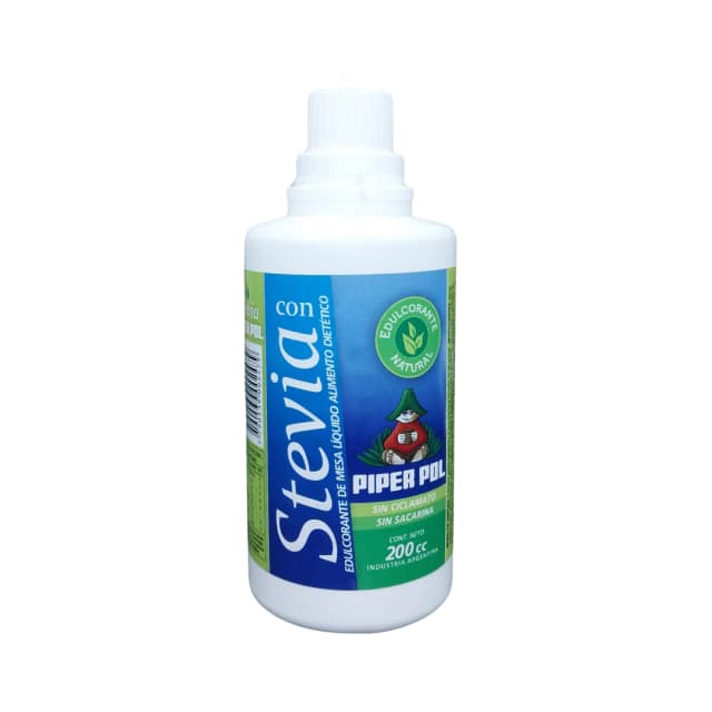 edulcorante de stevia, piper pol x 200cc