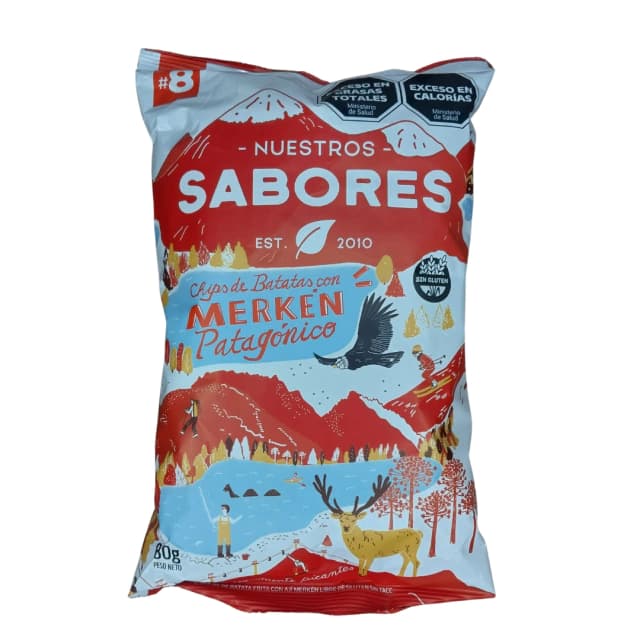 chips de batatas con merken patagonico nuestros sabores