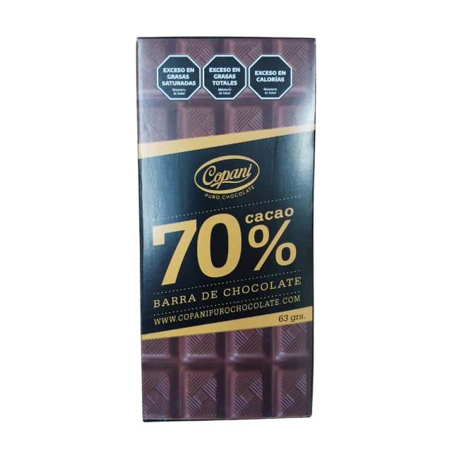 Chocolate Copani al 70% cacao amargo x 63gr