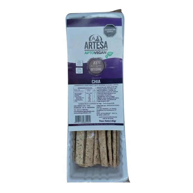 Grisines de chía integrales Artesa