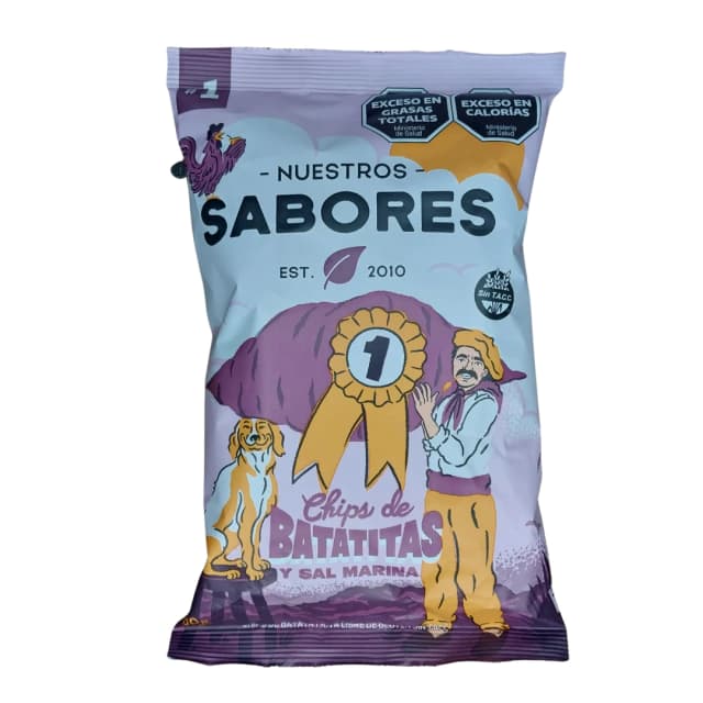 chips de batatitas y sal marina Nuestros sabores
