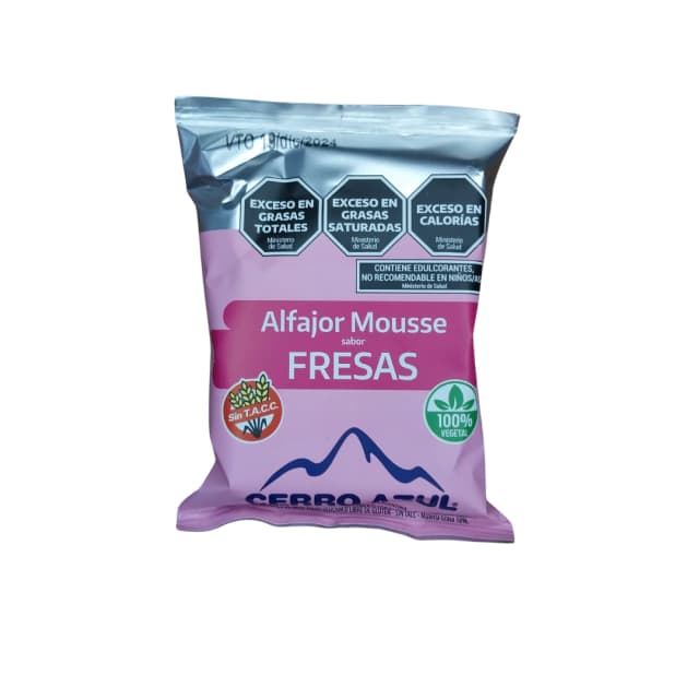 Alfajor de fresa sin azúcar Cerro Azul