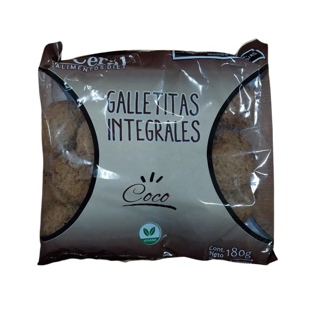 Galletitas integrales de coco sin azúcar Ceral