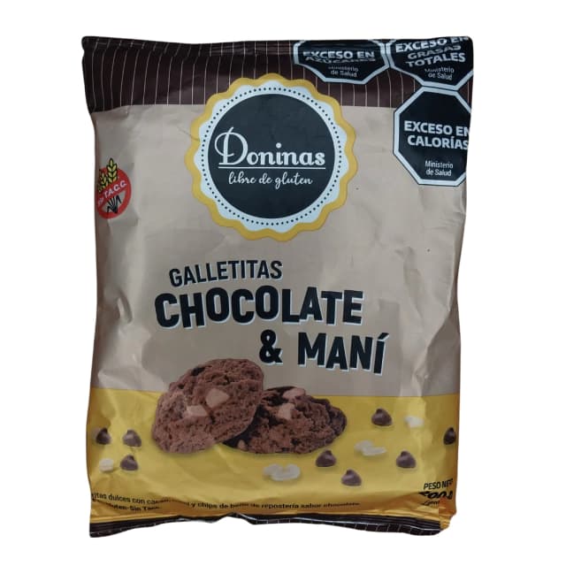 Galletitas de chocolate y mani Donina