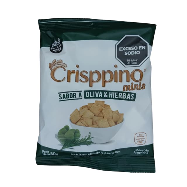 Mini arrocitos de sabor oliva y finas hierbas Crisppino