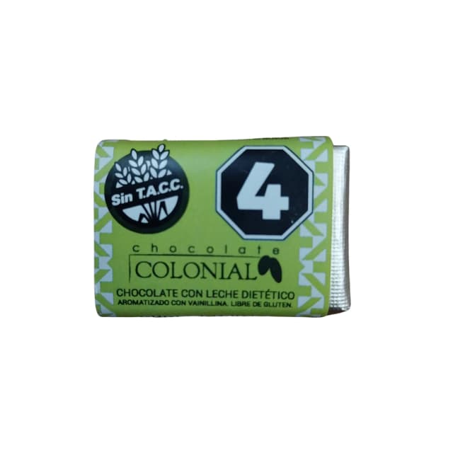 Chocolatina sin azúcar x5gr Colonial
