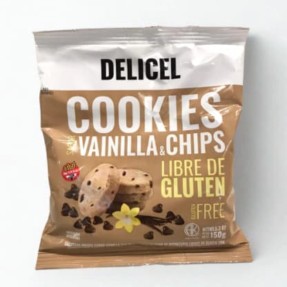 Cookies delicel de vainilla con chips de chocolate Sin tacc