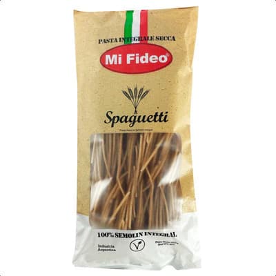 Fideos spaghetti Mi Fideo sabor natural semolin integral