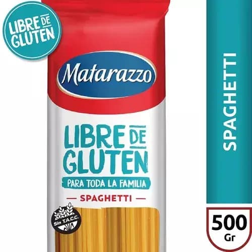 Fideos matarazzo spaghetti libre de gluten x500gr