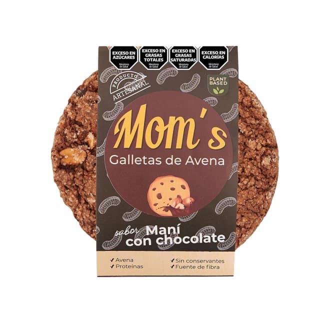 Galleta mom de avena con Mani con chocolate