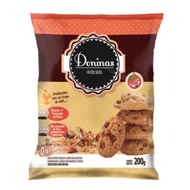 Galletitas de frutos secos sin tacc Doninas
