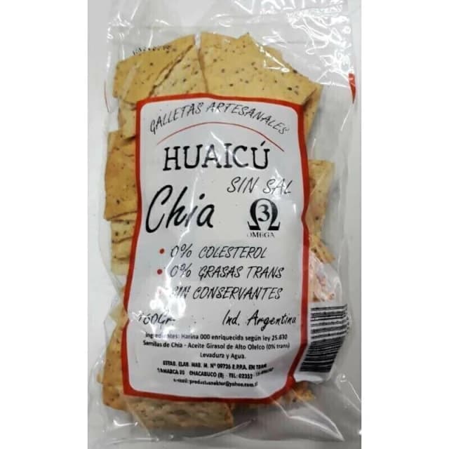 Huaicu de chia sin sal