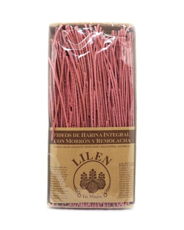 Fideos Lilen integrales morrón y remolacha x500 gr