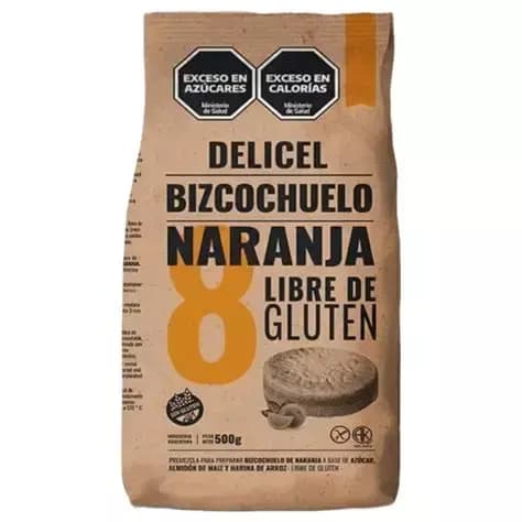Delicel premezcla para bizcochuelo sabor naranja 500 gr