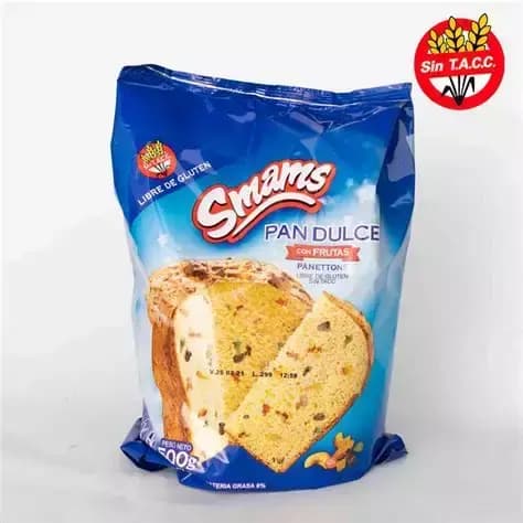 Pan dulce con fruta sin tacc Smams