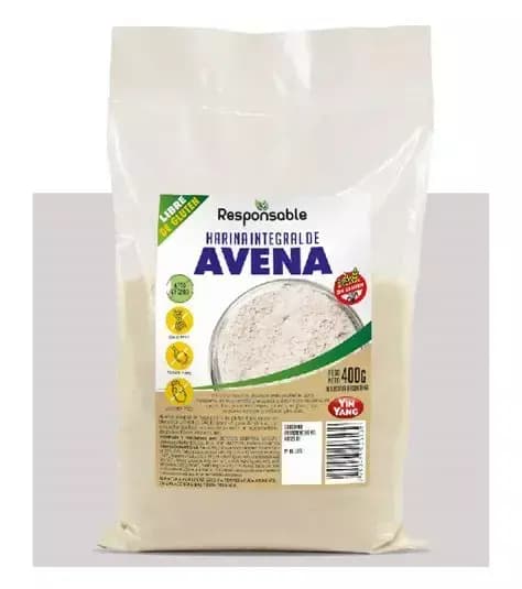 Harina integral de avena sin tacc Yinyang x500 gr