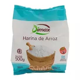 Harina de arroz x 500 gr Dimax libre de gluten