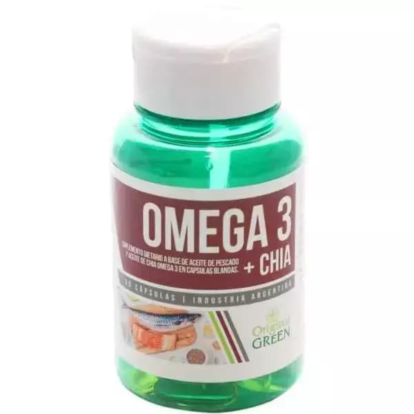 Omega 3 + chía x 30 comprimidos Original green