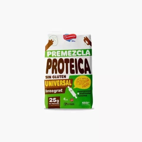 Premezcla proteica libre de gluten universal 450 gr Dicomere con psyllium