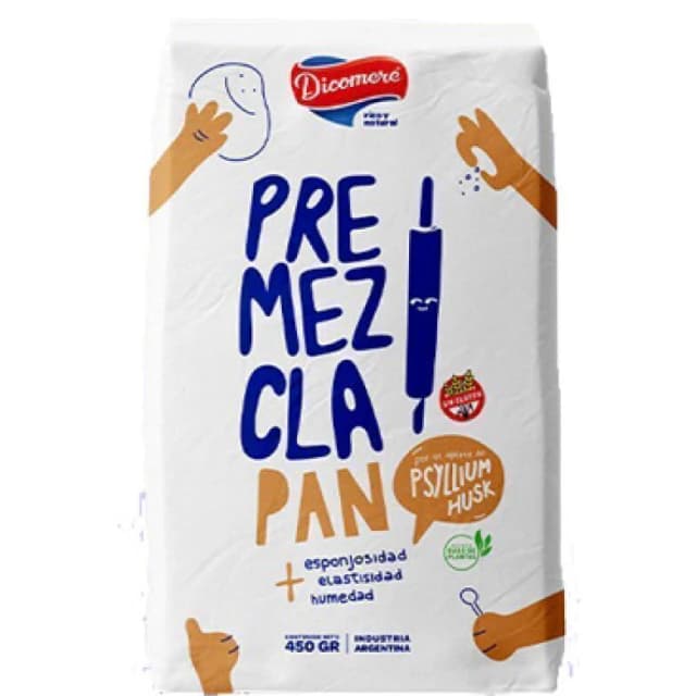 Premezcla para pan libre de gluten 450gr Dicomere
