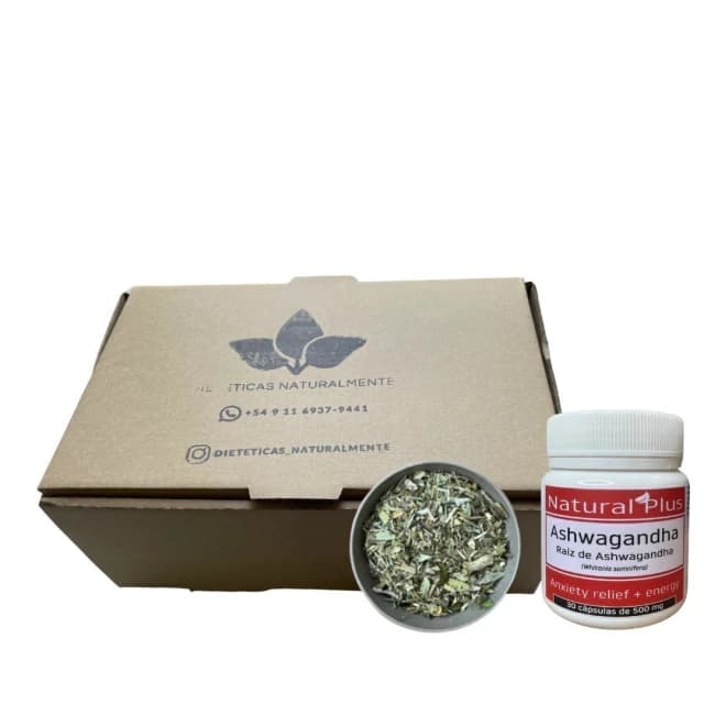 Combo anti estrés (compuesto herbal x300 gr + Ashwagandha x30 comprimidos)
